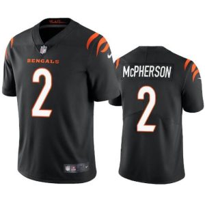 Cincinnati Bengals #2 Evan McPherson Black Vapor Untouchable Limited Stitched Jersey