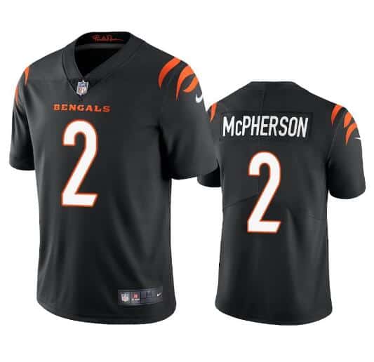 Cincinnati Bengals #2 Evan McPherson Black Vapor Untouchable Limited Stitched Jersey