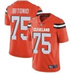 Cleveland Browns #75 Joel Bitonio Orange Vapor Untouchable Limited Stitched Jersey