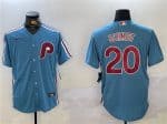 Philadelphia Phillies #20 Mike Schmidt Blue Cool Base Stitched Jersey