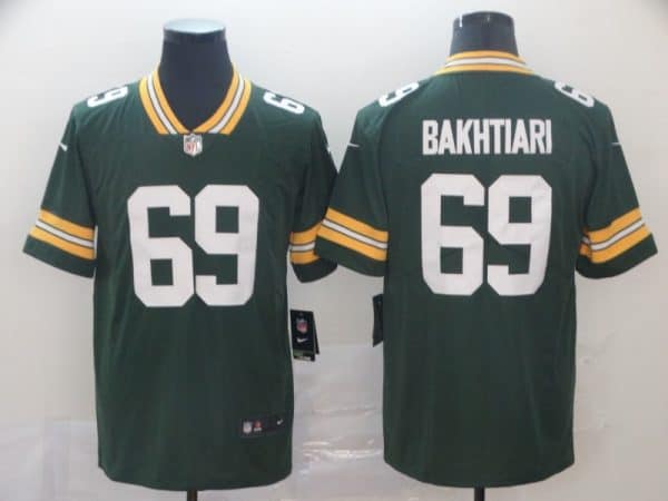 Green Bay Packers #69 David Bakhtiari Green Vapor Untouchable Stitched Limited Jersey