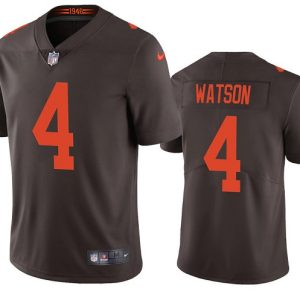 Cleveland Browns #4 Deshaun Watson Brown Color Rush Vapor Untouchable Limited Stitched Jersey