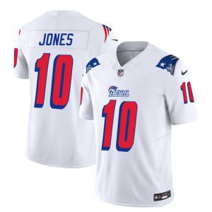 New England Patriots #10 Mac Jones White 2023 F.U.S.E. Vapor Limited Stitched Jersey