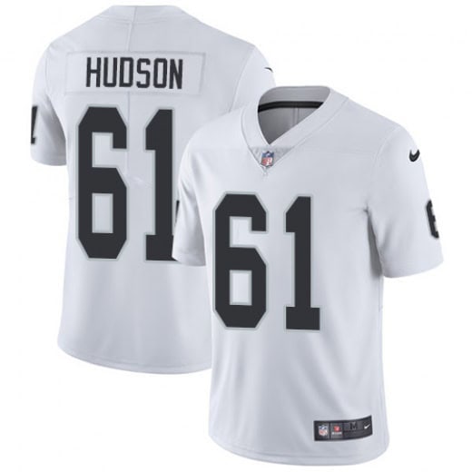 Raiders #61 Rodney Hudson White Limited Stitched Jersey