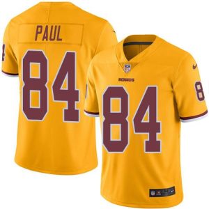 Redskins #84 Niles Paul Gold Stitched Limited Rush Nike Jersey