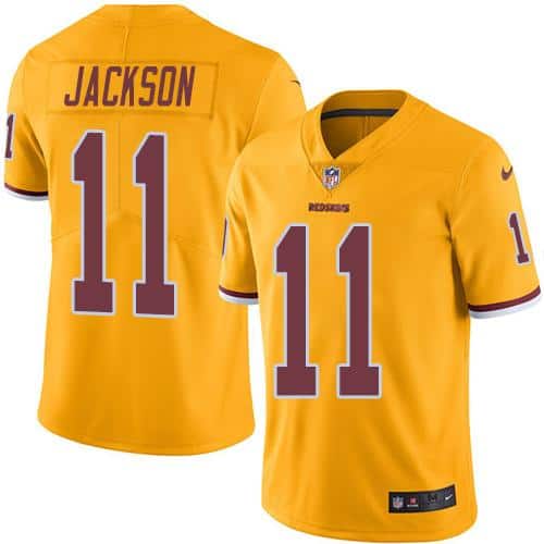 Redskins #11 DeSean Jackson Gold Stitched Limited Rush Nike Jersey