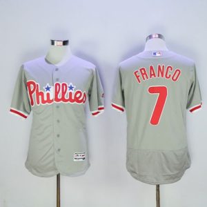 Phillies #7 Maikel Franco Grey Flexbase Authentic Collection Stitched Jersey