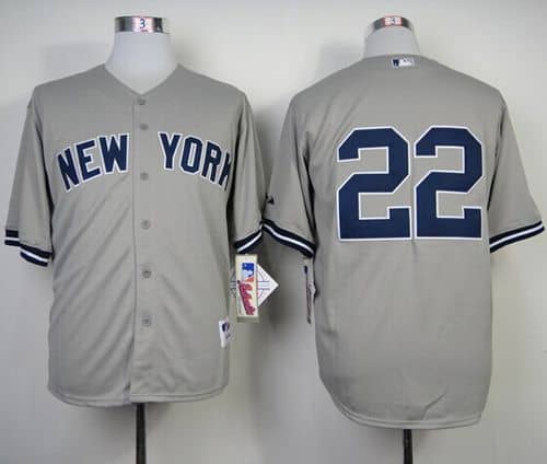 Yankees #22 Jacoby Ellsbury Grey Stitched Jersey