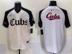 Chicago Cubs Team Big Logo White Black 'Gothic North Side Edition' Vapor Premier Limited Stitched Jersey
