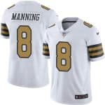 Saints #8 Archie Manning White Stitched Limited Rush Nike Jersey