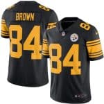 Steelers #84 Antonio Brown Black Stitched Limited Rush Nike Jersey