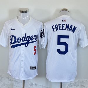 Los Angeles Dodgers #5 Freddie Freeman White 2024 Limited Stitched Jersey