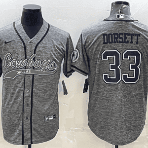 Dallas Cowboys #33 Tony Dorsett Grey With Patch Cool Base Stitched Baseball Jersey