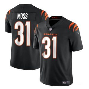 Cincinnati Bengals #31 Zack Moss Black Vapor Untouchable Limited Stitched Jersey