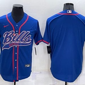 Buffalo Bills Royal Cool Base Stitched Baseball Jersey