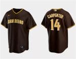 San Diego Padres #14 Matt Carpenter Brown Cool Base Stitched Jersey