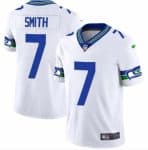 Seattle Seahawks #7 Geno Smith White Throwback Vapor Stitched Jersey