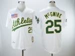 Oakland Athletics #25 Mark McGwire White 1989 Throwback Stitched Jersey