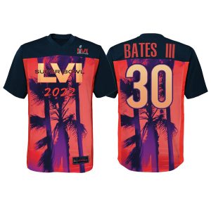 Cincinnati Bengals #30 Jessie Bates III Super Bowl LVI Red Black Stitched Jersey