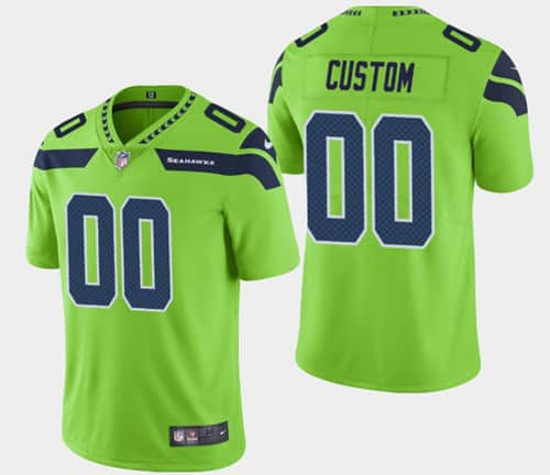 Seattle Seahawks Customized Green Vapor Untouchable Limited Stitched NFL Jersey