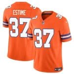 Denver Broncos #37 Audric Estime Orange F.U.S.E. Mile High Collection 1977 Throwback Vapor Limited Stitched Jersey