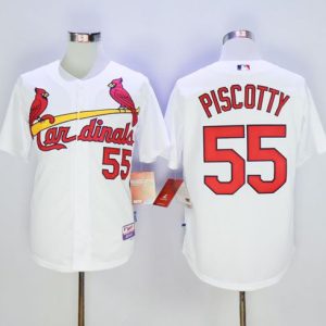 Cardinals #55 Stephen Piscotty White Cool Base Stitched Jersey