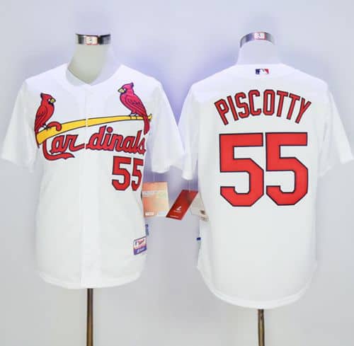 Cardinals #55 Stephen Piscotty White Cool Base Stitched Jersey