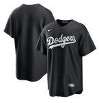 Los Angeles Dodgers Blank Black Cool Base Stitched Baseball Jersey