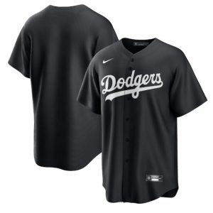 Los Angeles Dodgers Blank Black Cool Base Stitched Baseball Jersey
