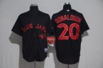 Toronto Blue Jays #20 Josh Donaldson Black Strip Stitched Jersey