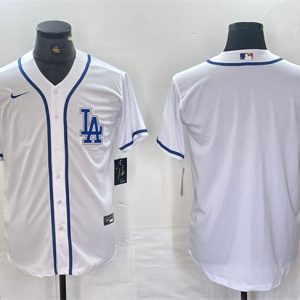 Los Angeles Dodgers Blank White Cool Base Stitched Jersey