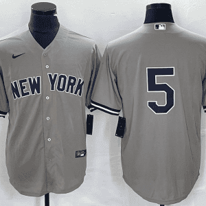 New York Yankees #5 Joe DiMaggio Grey Cool Base Stitched Jersey