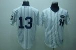 Yankees #13 Alex Rodriguez White GMS The Boss Stitched Jersey