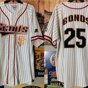 San Francisco Giants #25 Barry Bonds White Limited Stitched Jersey