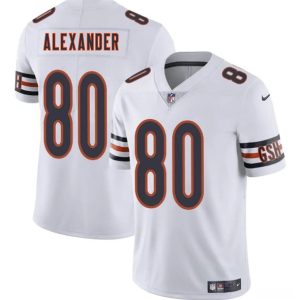 Chicago Bears #80 Maurice Alexander White 2025 Vapor Stitched Jersey