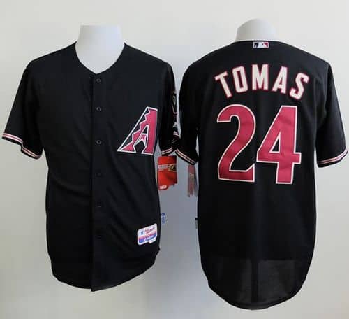 Diamondbacks #24 Yasmany Tomas Black Cool Base Stitched Jersey