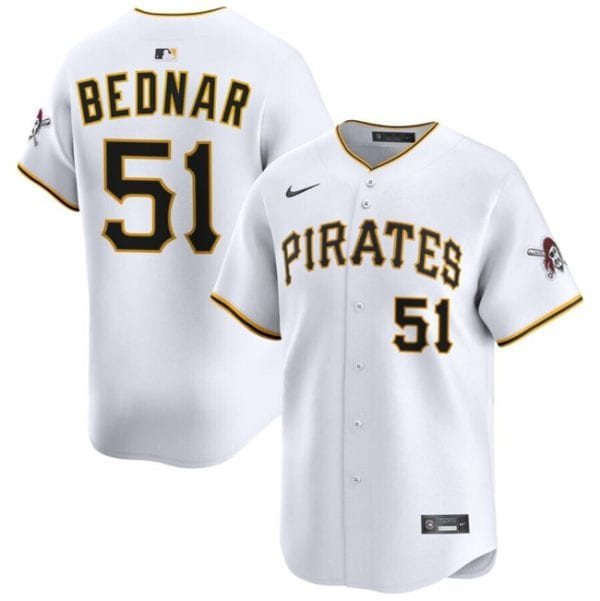 Pittsburgh Pirates #51 David Bednar White 2025 Home Limited Stitched Jersey
