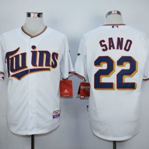 Twins #22 Miguel Sano White Home Cool Base Stitched Jersey