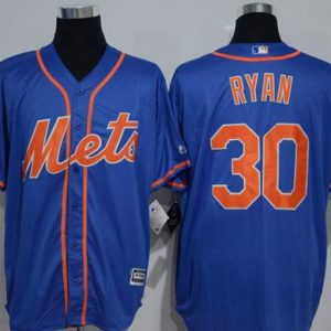 Mets #30 Nolan Ryan Blue New Cool Base Alternate Home Stitched Jersey