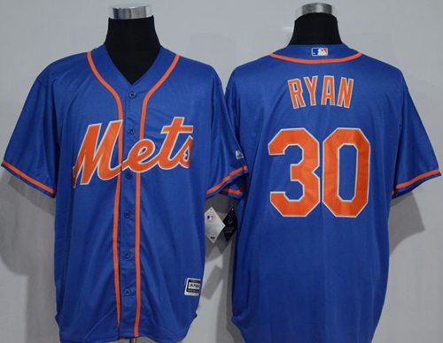 Mets #30 Nolan Ryan Blue New Cool Base Alternate Home Stitched Jersey