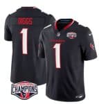 Houston Texans #1 Stefon Diggs Navy F.U.S.E. 2024 AFC South Division Champions Vapor Limited Stitched Jersey