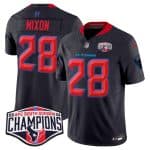 Houston Texans #28 Joe Mixon Navy 2nd Alternate F.U.S.E. 2024 AFC South Division Champions Vapor Limited Stitched Jersey