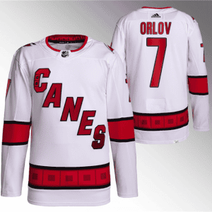 Carolina Hurricanes #7 Dmitry Orlov White Stitched Jersey