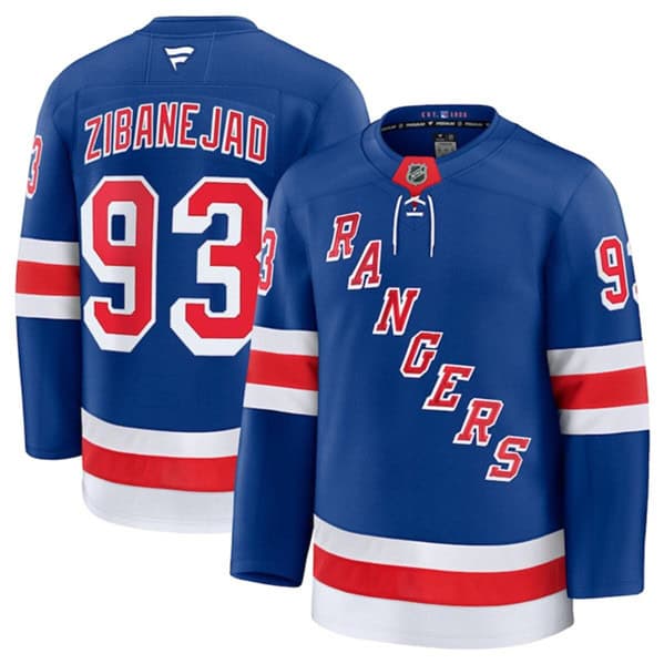 New York Rangers #93 Mika Zibanejad Royal 2024-25 Home Stitched Jersey