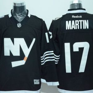 Islanders #17 Matt Martin Black Alternate Stitched Jersey