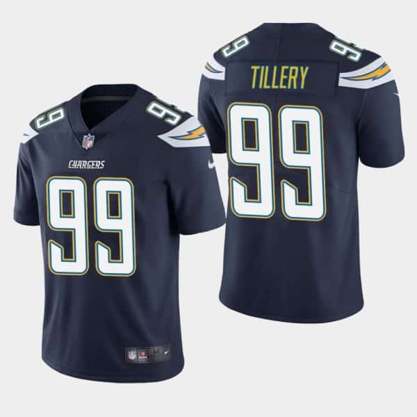 Los Angeles Chargers #99 Jerry Tillery Navy Vapor Untouchable Limited Stitched Jersey