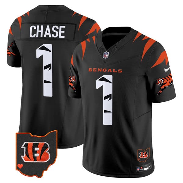 Cincinnati Bengals #1 Ja'Marr Chase Black F.U.S.E. Special Vapor Untouchable Limited Stitched Jersey