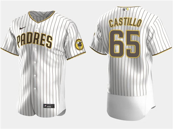 San Diego Padres #65 Jos¨¦ Castillo White Flex Base Stitched Jersey