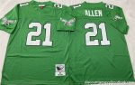 Philadelphia Eagles #21 Eric Allen Kelly Green Throwback Stitched Football Jersey