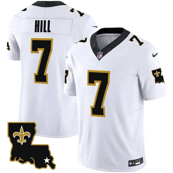 New Orleans Saints #7 Taysom Hill White 2023 F.U.S.E. 1987 Legacy Vapor Stitched Jersey